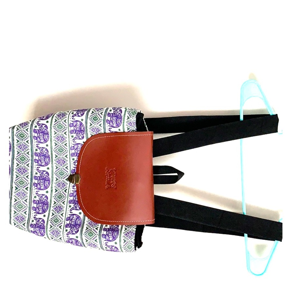 Boho Elephant Print Backpack